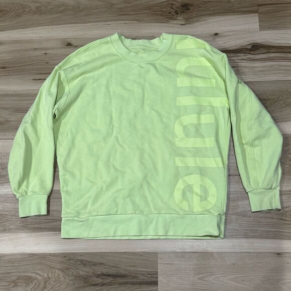 Lululemon Perfectly Oversized Crewneck Sweatshirt Neon Green Women’s 6 - Picture 2 of 4